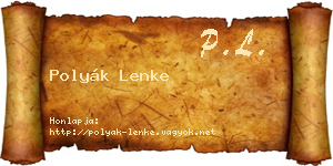 Polyák Lenke névjegykártya